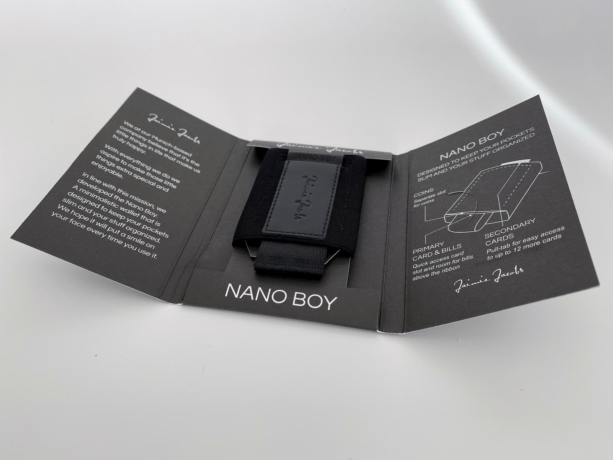Anleitung und Nano Boy Slim Wallet
